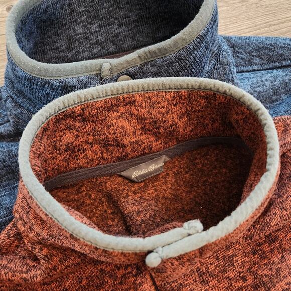 Bundle of 2 Eddie Bauer Men's Radiator Fleece Snap Front Pullover Size L - Picture 11 of 13